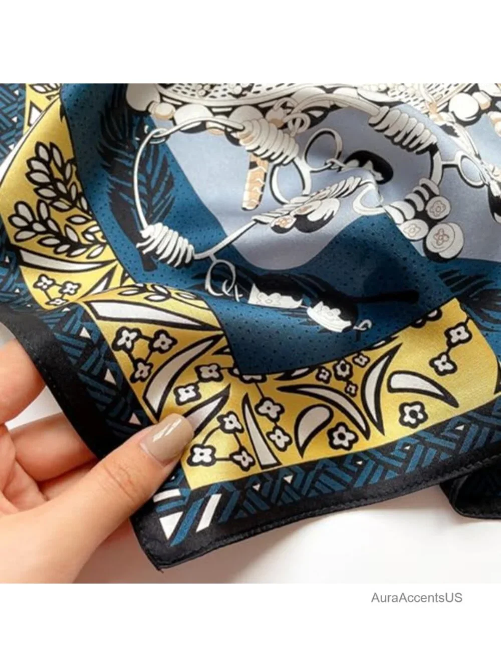 100% Mulberry Silk Square Scarf 27x27 Fashion Neck Scarf Headwrap